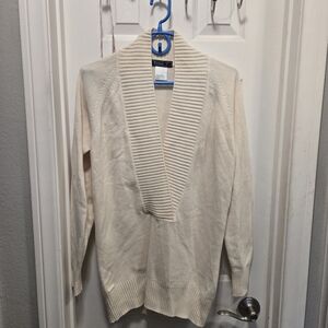 Lacoste Wool And Cashmere Cream Sweater Size 36